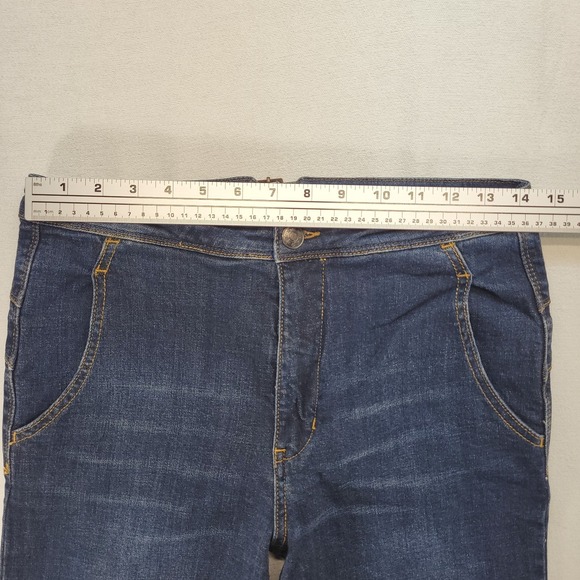 We the Free People Jeans Women 27 Blue High Rise Wide Leg Dark Wash Boho Denim - Picture 8 of 11